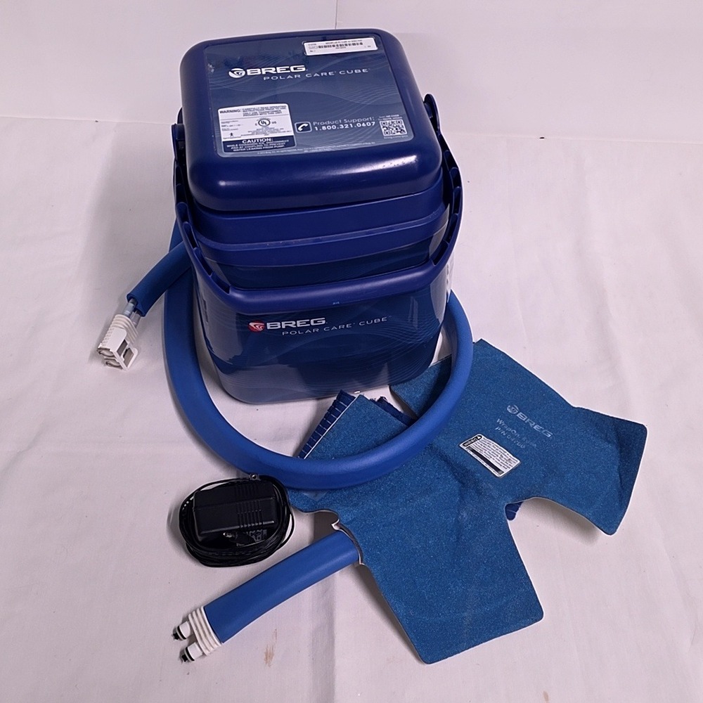 Breg Polar Care Cube Cold Therapy System Blue Knee Pad Injury Rehab